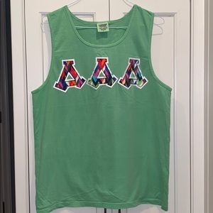 Comfort Colors Tri Delta Sorority Tank Top Large